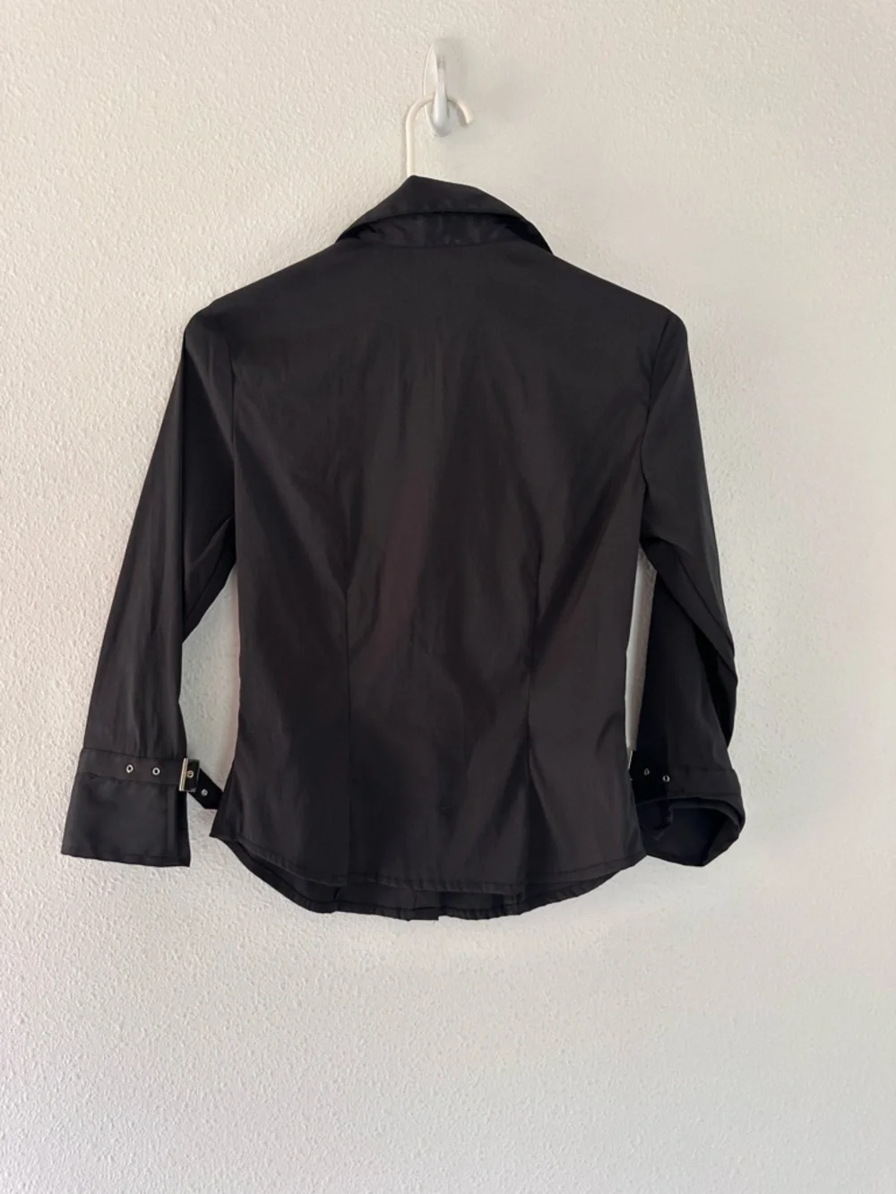 Vintage 90s Y2K Outlooks Black Stretch Baby Top Snap Buttons S